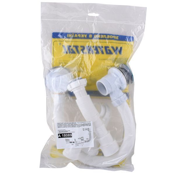 Сифон &Prime;Waterstal&Prime;для ванни регульований Click-Clack з гнучкою трубою 32/40/50 (А - 18089) 28715 фото