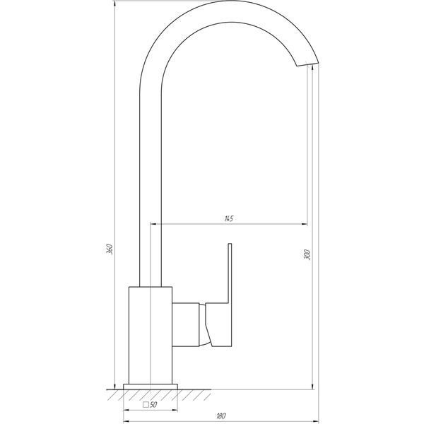 Змішувач для кухні Globus Lux Milano GLM-0203SQ 14945 фото
