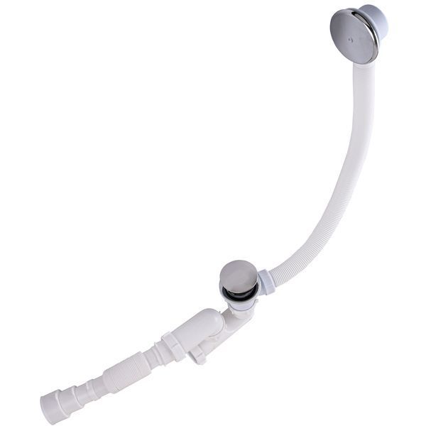 Сифон &Prime;Waterstal&Prime;для ванни регульований Click-Clack з гнучкою трубою 32/40/50 (А - 18089) 28715 фото