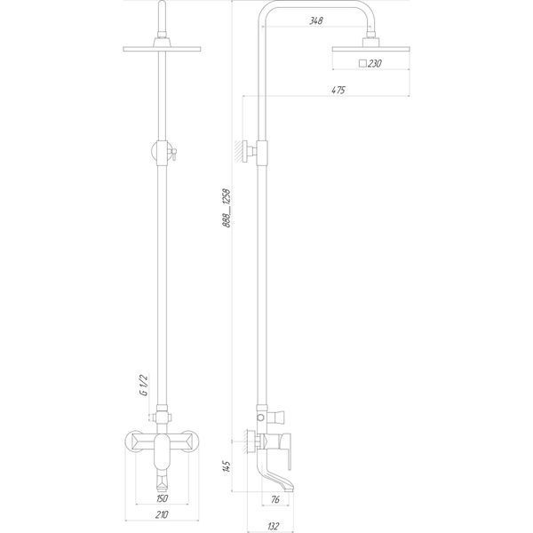 Душова система Globus Lux ONTARIO DS-006A 14988 фото