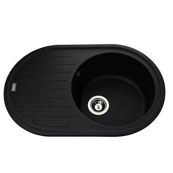 Гранітна мийка Globus Lux OHARA чорний 770х500мм-А0002 21080 фото