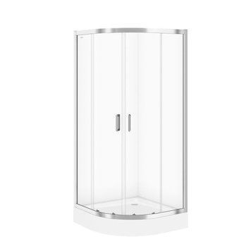 Душова кабіна напівкругла ARTECO 90x90x190 прозоре скло 19954 фото