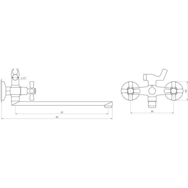 Змішувач для ванни DOMINO DB-RS-0316-SHARM 11587 фото