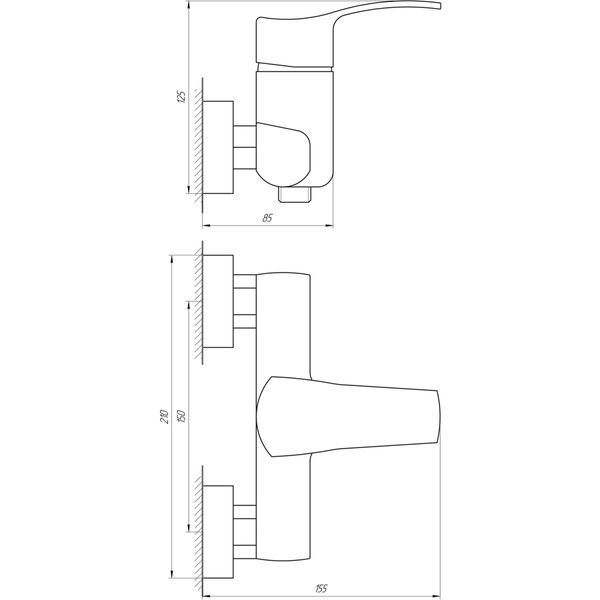 Змішувач для душу Globus Lux QUEENSLAND GLQU-0105 8761 фото