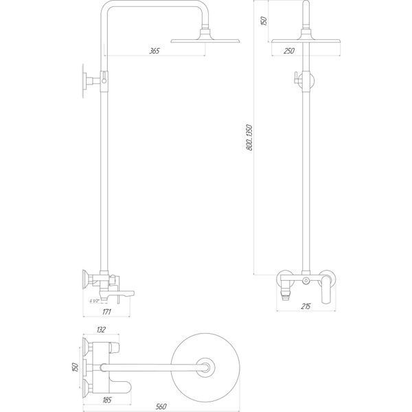 Душова система Globus Lux LAGUNA GLA-0002N 19201 фото