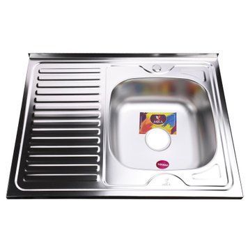 Мийка кухонна накладна прямокутна 800х600х180 Satin Right MR 8060 R E Mira 14474 фото