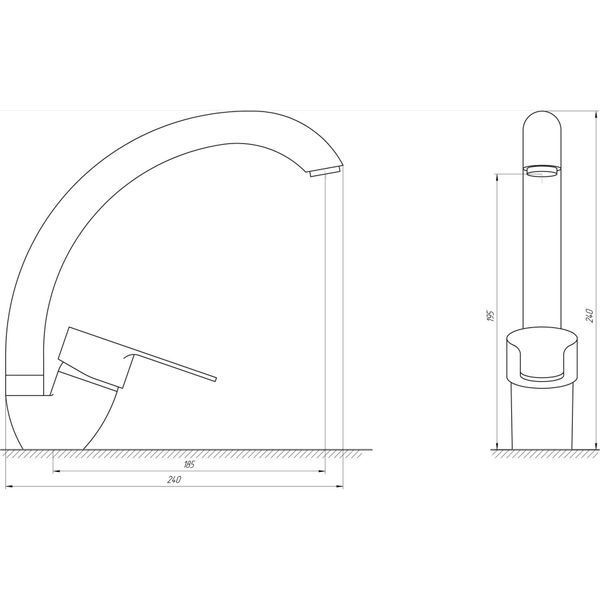 Змішувач для кухні DOMINO ELLIPSE DCC-203S 10109 фото