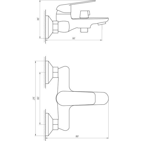 Змішувач для ванни Globus Lux Koln GLK-0102N 14953 фото