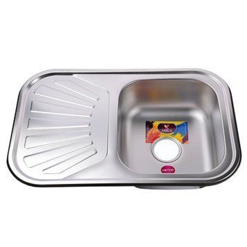 Мийка кухонна врiзна прямокутна з полицею 750х490х180 Decor MR 7549 D Mira 14475 фото