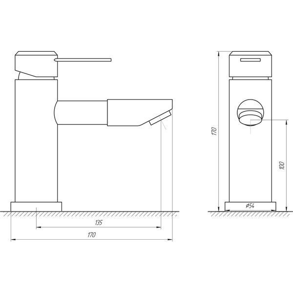 Змішувач для умивальника Globus Lux WIEN SBT2-101N 20355 фото