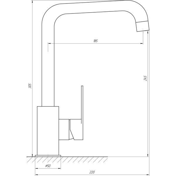 Змішувач для кухні TOPAZ BARTS TB 07423-H36-BL 22531 фото