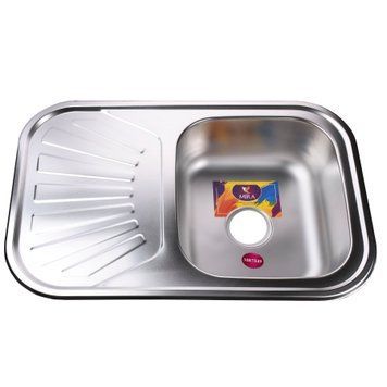 Мийка кухонна врiзна прямокутна з полицею 750х490х180 Satin MR 7549 E Mira 14477 фото