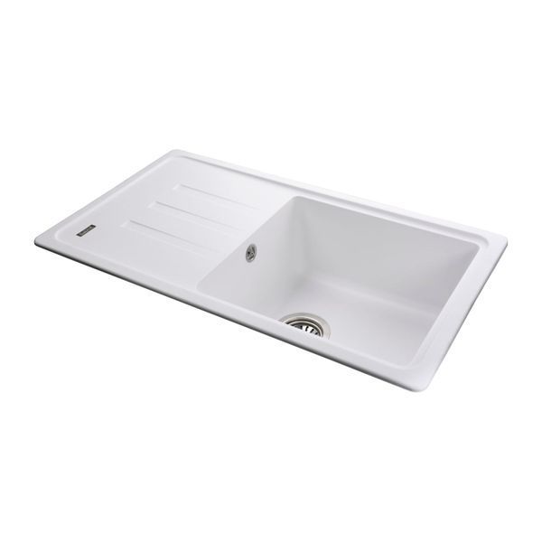 Гранітна мийка Globus Lux LUGANO білий 780х435мм-А0007 10664 фото