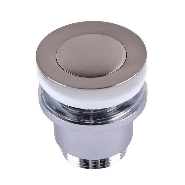 Донний клапан Globus Lux HG-041S-S- BR (Click-clack) Стального кольору 23159 фото