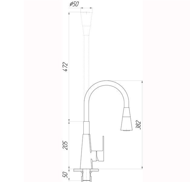 Змішувач для кухні DOMINO Dionis DDD-203SM-GP 27314 фото