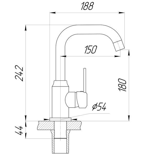 Змішувач для умивальника DOMINO ELLIPSE DCC-101L 25130 фото