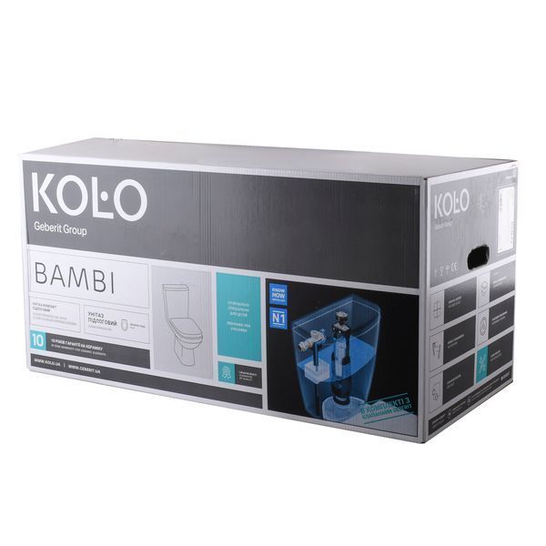 Bambi унітаз-компакт, кос. випуск, бачок 6л, боковий підвід , сидіння поліпроп. 26669 фото