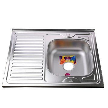 Мийка кухонна накладна прямокутна 800х600х180 Decor Right MR 8060 R D Mira 14542 фото