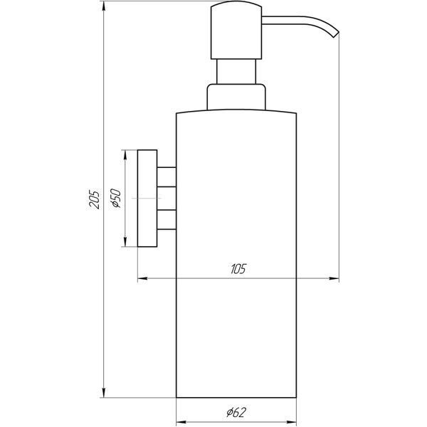 Дозатор рідкого мила Globus Lux BS8432 чорний матовий SUS304 23161 фото