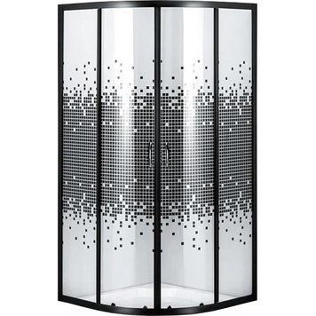 Душова кабіна півкругла без піддона WISLA N90TB.Mosaic BRAVO (1уп.) 28397 фото
