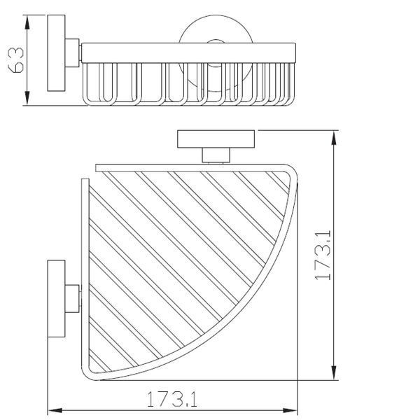 Полиця кутова Perfect Sanitary Appliances SP 8144 13331 фото