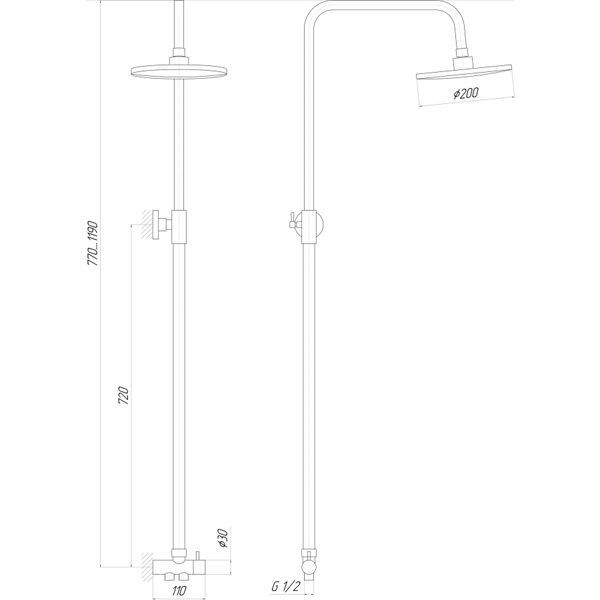 Душова колона Globus Lux LAZER GL-BAR-0101 12440 фото