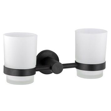 Стакан подвійний Globus Lux BS8428 чорний матовий SUS304 22213 фото