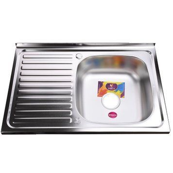 Мийка кухонна накладна прямокутна 800х500х180 Satin Right MR 8050 R E Mira 15367 фото