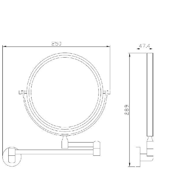 Дзеркало настінне Perfect Sanitary Appliances SP 8158 13332 фото