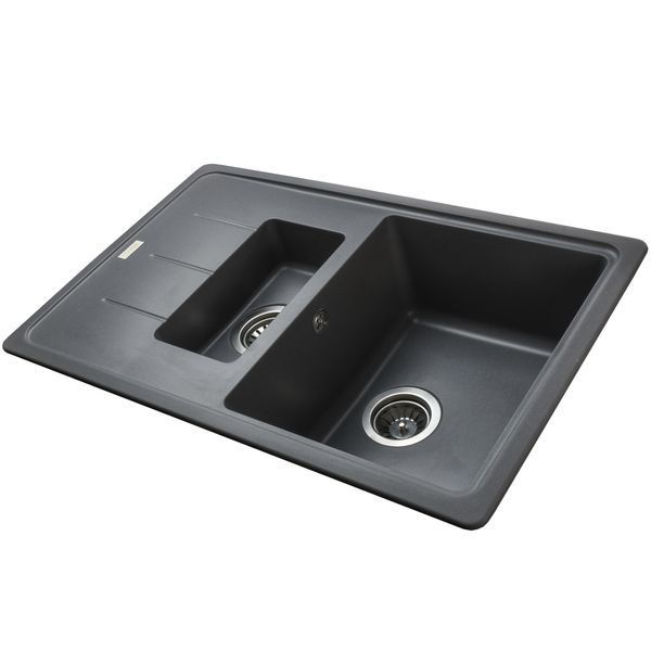 Гранітна мийка Globus Lux IZEO сірий металік 780x500мм-А0003 8799 фото