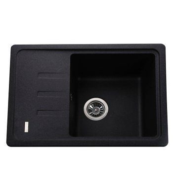 Гранітна мийка Globus Lux MONO графіт 620х435мм-А0001 22399 фото