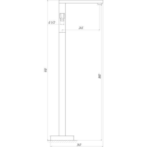 Змішувач для ванни TOPAZ ODISS TO 18113-H66-BL 21002 фото