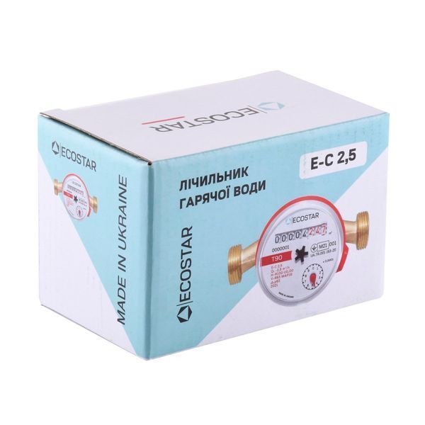 Лічильник гарячої води ECOSTAR DN15 1/2&Prime; L110 E-C 2,5 21806 фото