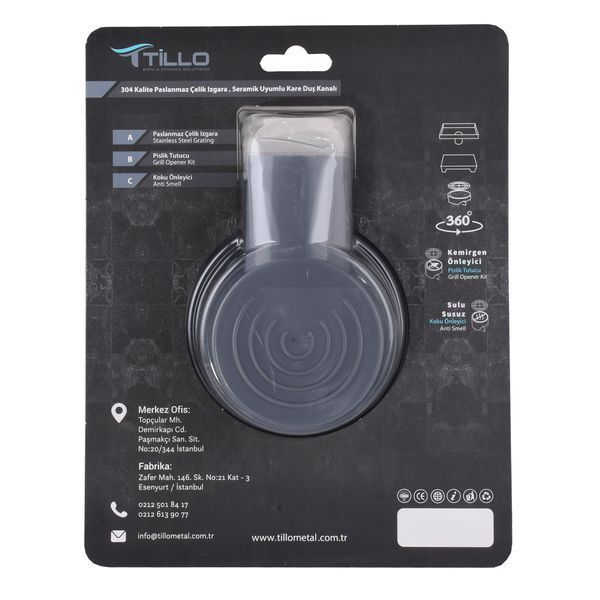 Трап душовий TILLO TM216 15х15см 27388 фото