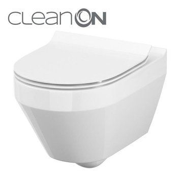 CET Cersanit В216 CREA CLEAN ON OVAL підвісний з кришкою дюропласт ліфт SLIM PL 21983 фото