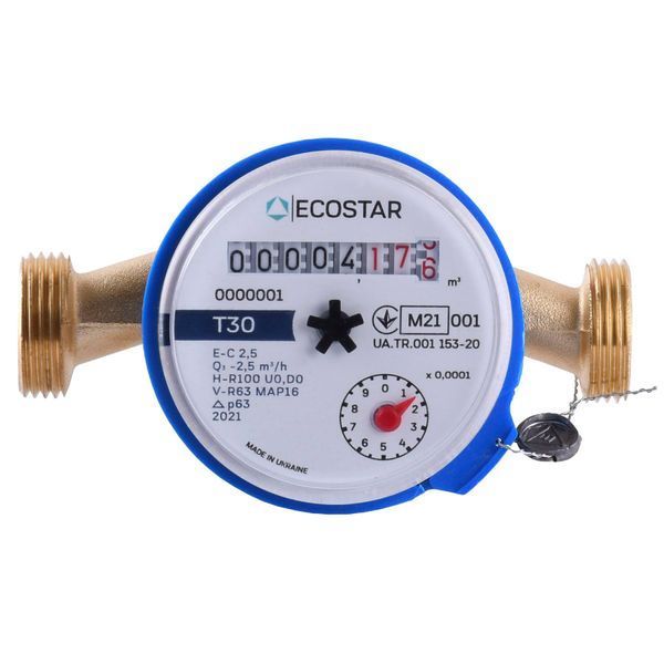 Лічильник холодної води ECOSTAR DN15 1/2&Prime; L110 E-C 2,5 21807 фото