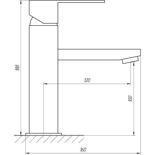 Змішувач для умивальника Globus Lux SICILIA SBQ-101-BB 21171 фото