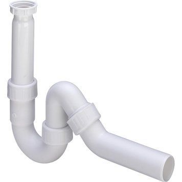 Сифон для раковини VIEGA 1 1/2&Prime;х50 без патр. 45&deg; пластик білий трубний б/г 102821 6851 фото