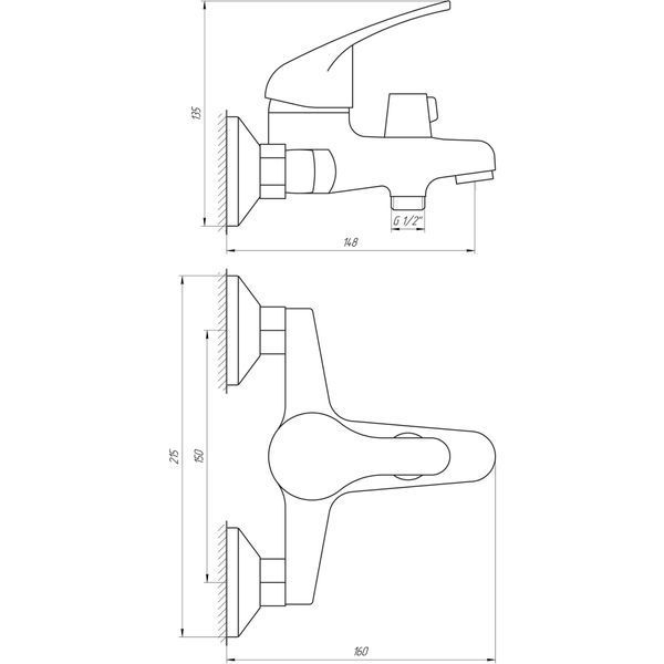 Змішувач для ванни Globus Lux Solly GLSO-0102N 14080 фото
