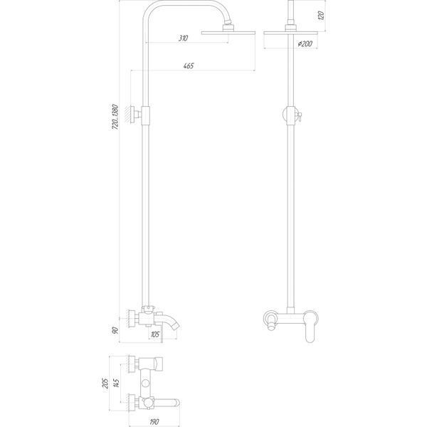 Душова система Globus Lux LAZER GLLR-0001 10149 фото
