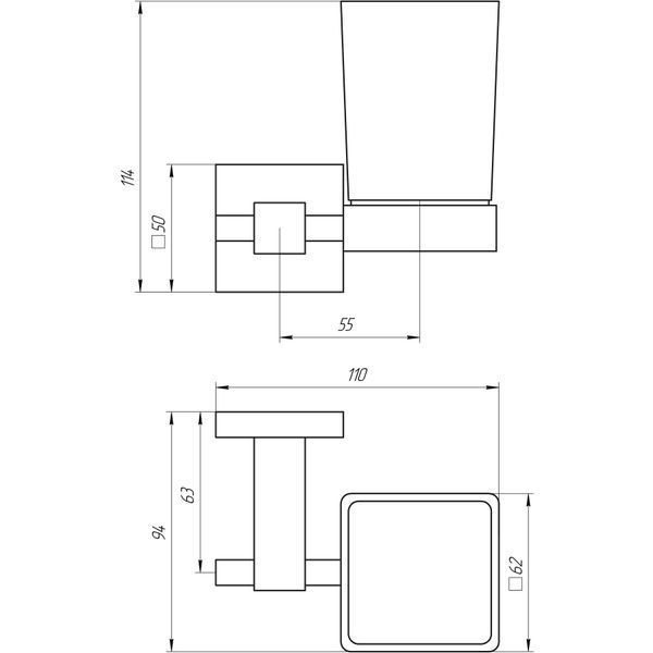 Стакан одинарний Globus Lux SQ 9409 SUS304 19467 фото