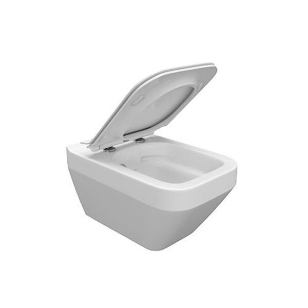 CET Cersanit В217 CREA CLEAN ON SQUARE підвісний з кришкою дюропласт ліфт SLIM PL 21984 фото