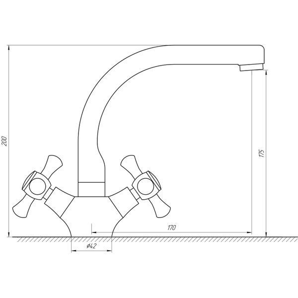 Змішувач для умивальника DOMINO DKF-209-06-SHARM 14974 фото