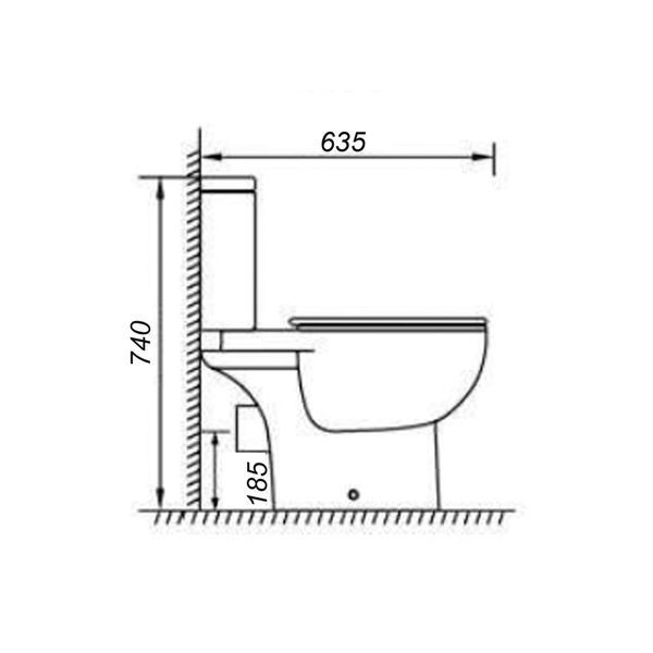 КОМПАКТ PLAZA TORNADO нижн. гор. безобідковий з поліпроп. сидінням SOFT-CLOSE CT-PTHB-PP 31005 фото