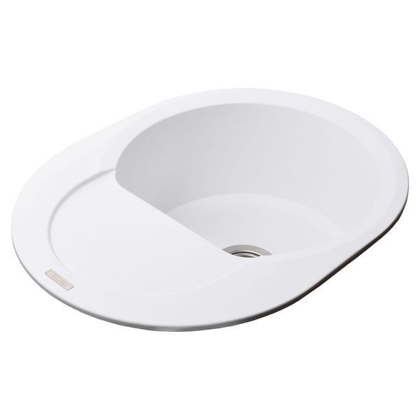 Гранітна мийка Globus Lux MORAINE білий 600х470мм-А0007 7555 фото
