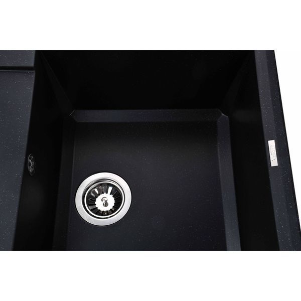 Гранітна мийка Globus Lux KOMO чорний 790х500мм-А0002 21041 фото