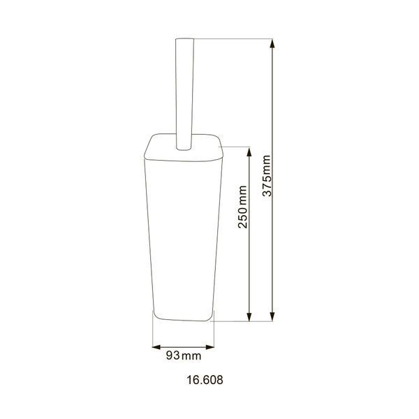 Йоржик підлоговий HOTEC 16.608 Квадратний Stainless Steel (L93xW93x(250-370) mm) 21489 фото
