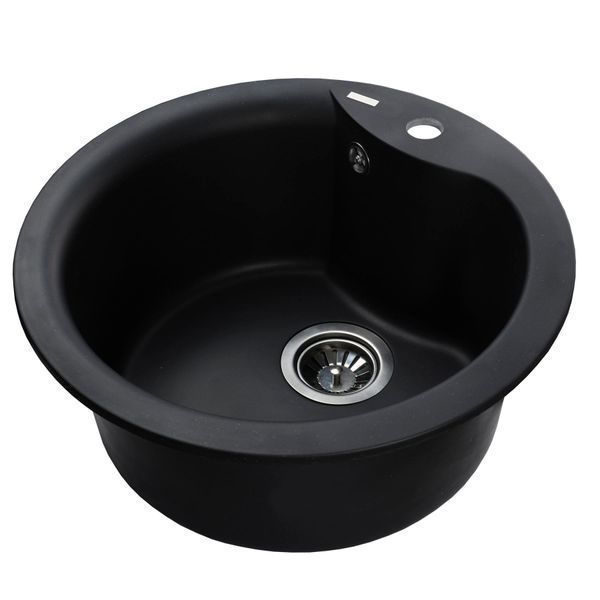 Гранітна мийка Globus Lux ORTA чорний 485мм-А0002 21056 фото