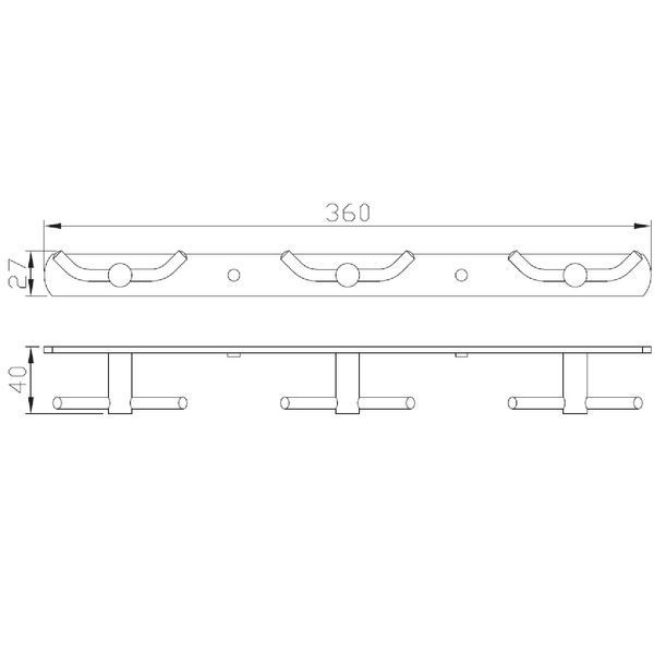 Планка з гачками Perfect Sanitary Appliances SP 8135 4550 фото