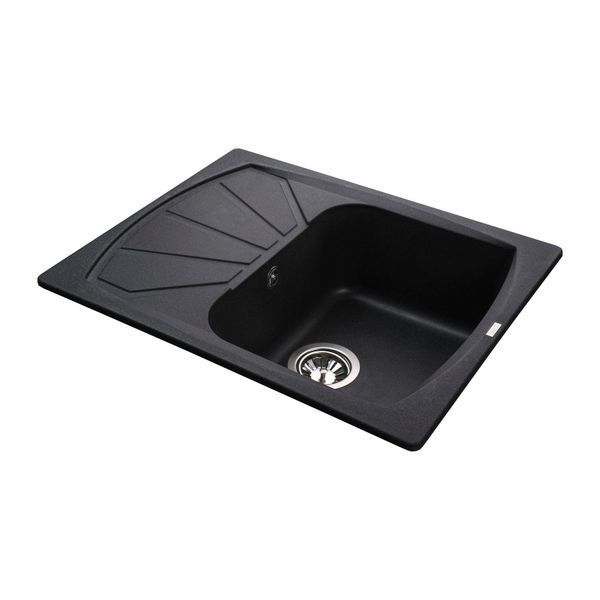 Гранітна мийка Globus Lux TANA графіт 610 х 500 мм-А0001 22403 фото